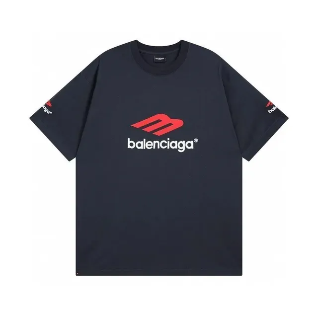 Balenciaga Logo T-Shirt Red and White Logo