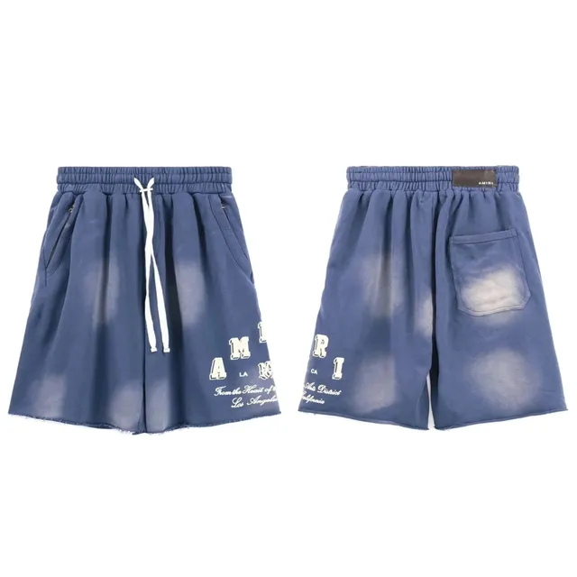 Amiri Logo Shorts Acid Wash