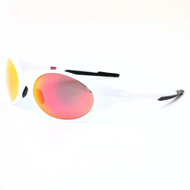 Oakley Sunglasses White Frame with Gradient Red-Yellow Lens