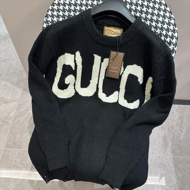 Gucci × Balenciaga Knit Sweater GG Logo Intarsia