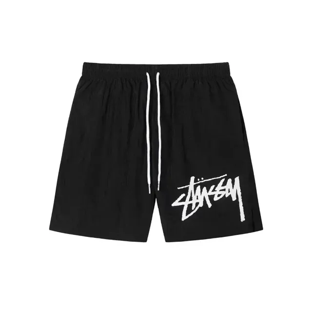 Stüssy Logo Shorts Black with White Logo