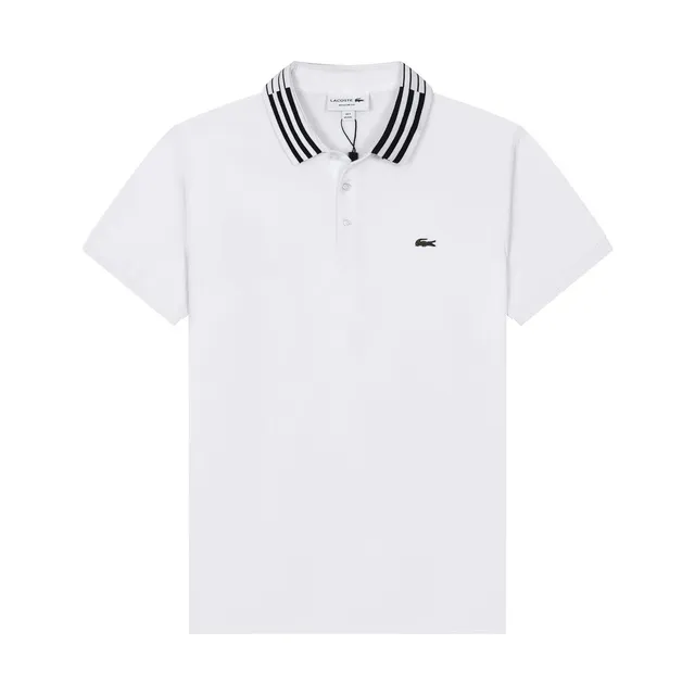 Lacoste Polo Shirt Striped Collar