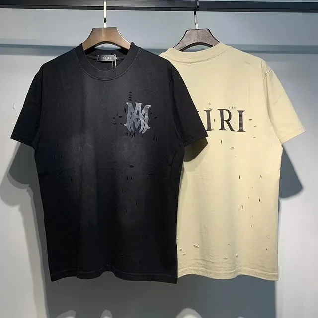 Amiri Distressed Logo Tee Distressed