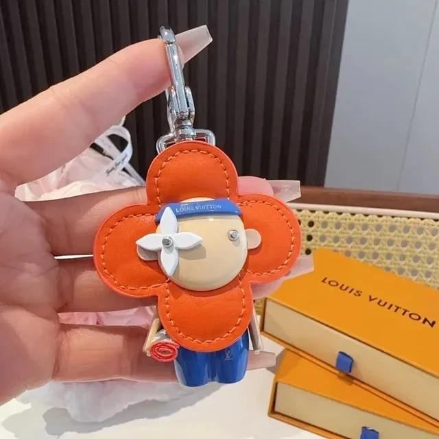 Louis Vuitton Flower Charm Keyholder Multicolor Leather
