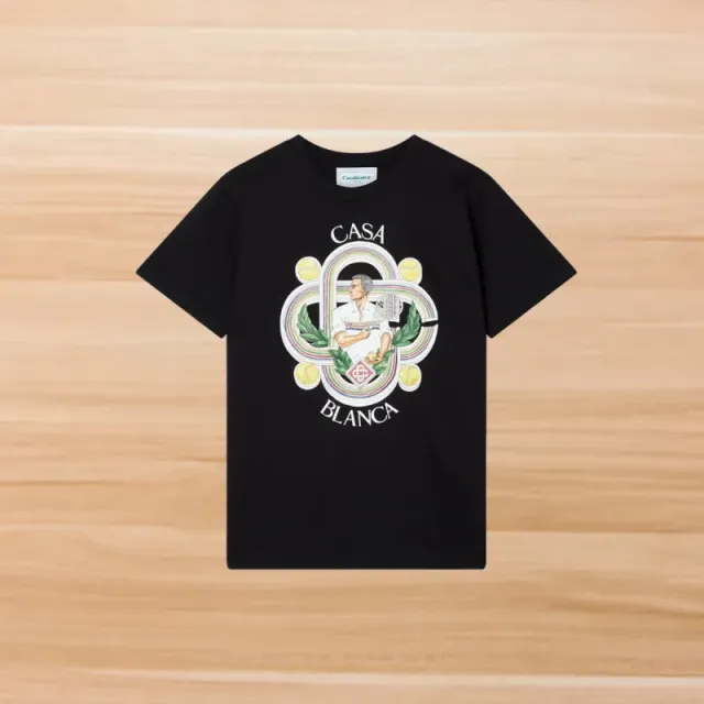 Tennis player no. 19 - white lettering black
