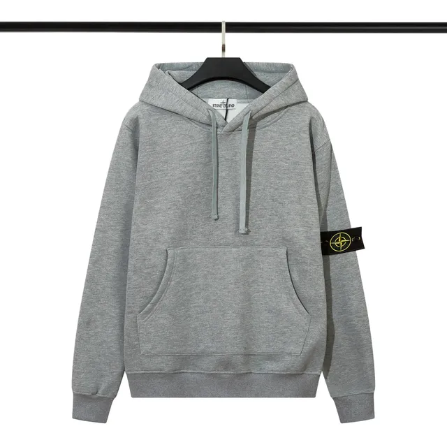 Stone Island Hooded Sweatshirt Grey Marled