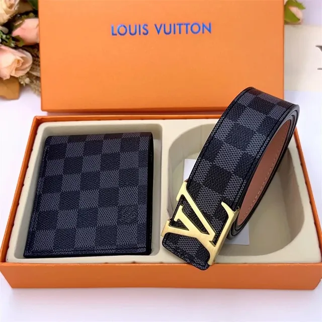Louis Vuitton Damier Graphite Belt & Wallet Set Damier Graphite