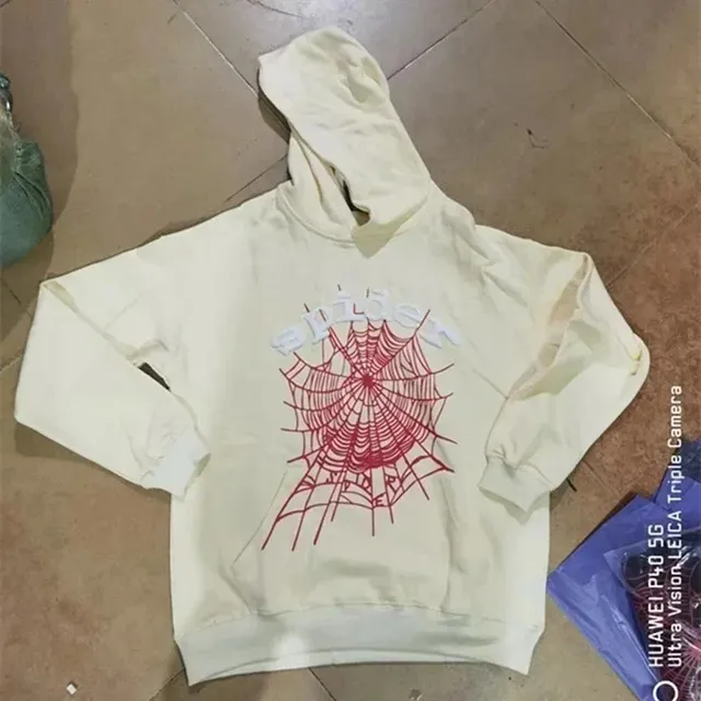 Sp5der Spider Web Hoodie Red Web Print