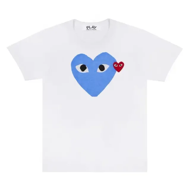 white big blue heart