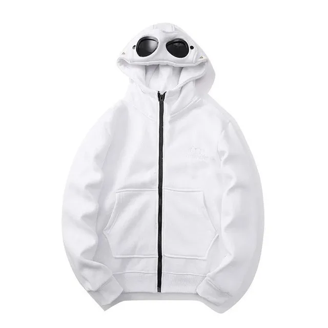 C.P. Company Goggle Hoodie White