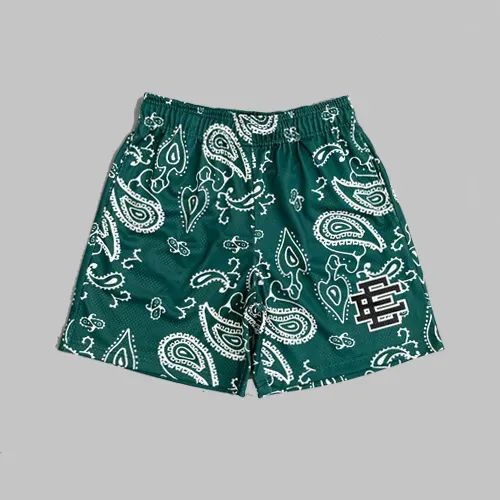 Eric Emanuel Paisley Mesh Shorts Bandana Print