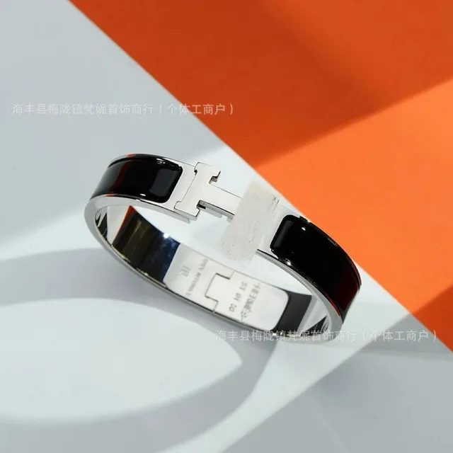 Hermès Clic H Bracelet Black Enamel