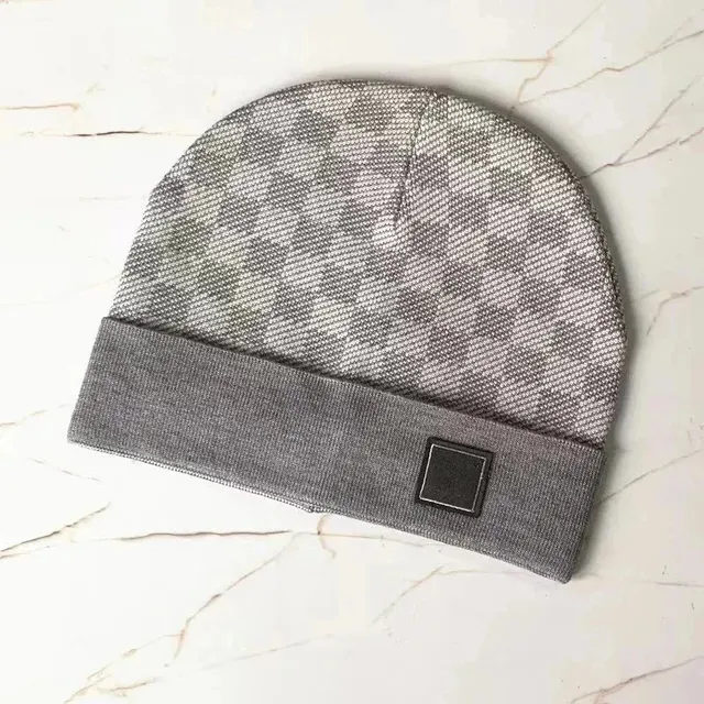 Louis Vuitton Monogram Knit Beanie Grey Camo