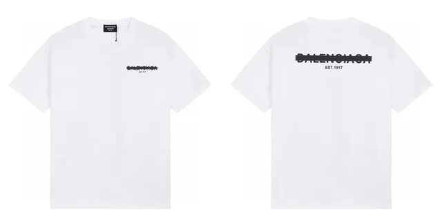 Balenciaga Logo T-Shirt Black Bar Logo