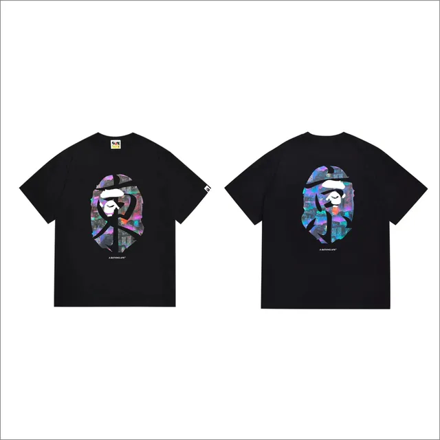 BAPE Shark Tee Holographic City Print