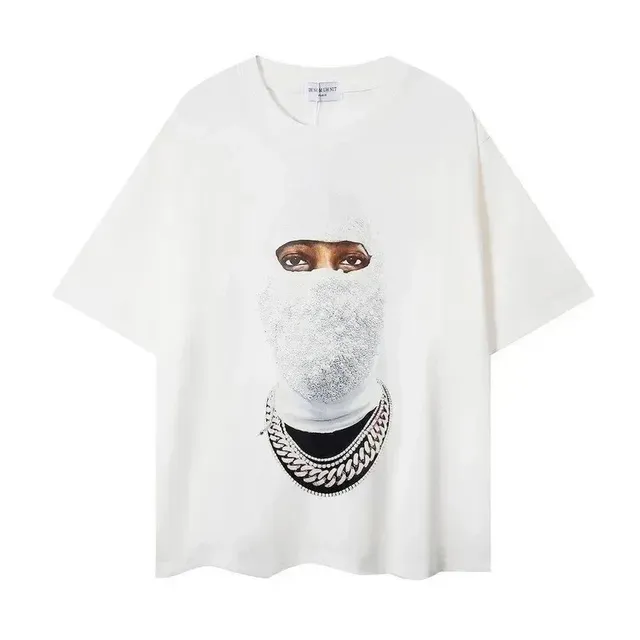 Saint Laurent Graphic T-Shirt Balaclava Print