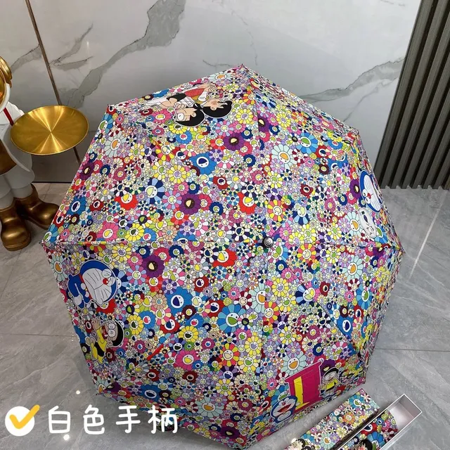 Takashi Murakami Umbrella Flower Pattern with Doraemon
