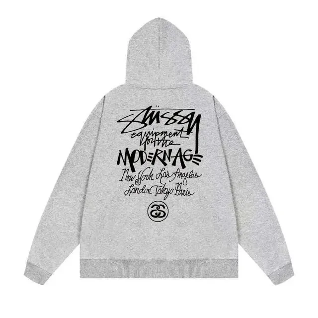 Stüssy Zip-Up Hoodie Modern Age Graphic