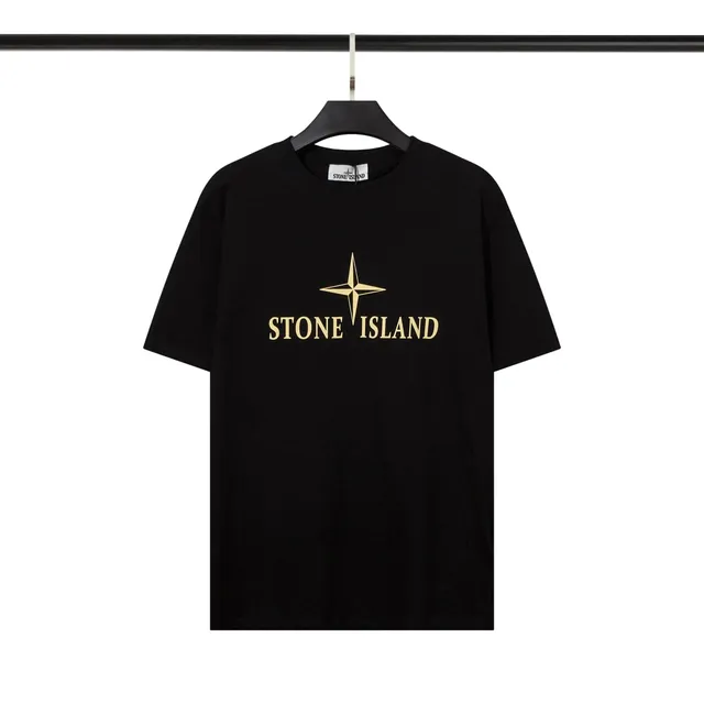 Stone Island Logo T-Shirt Gold Logo