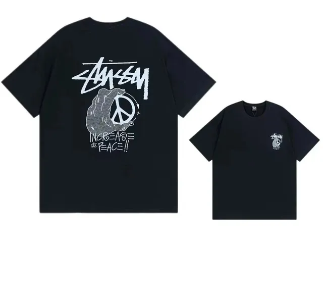 Stüssy T-Shirt Peace Sign Graphic