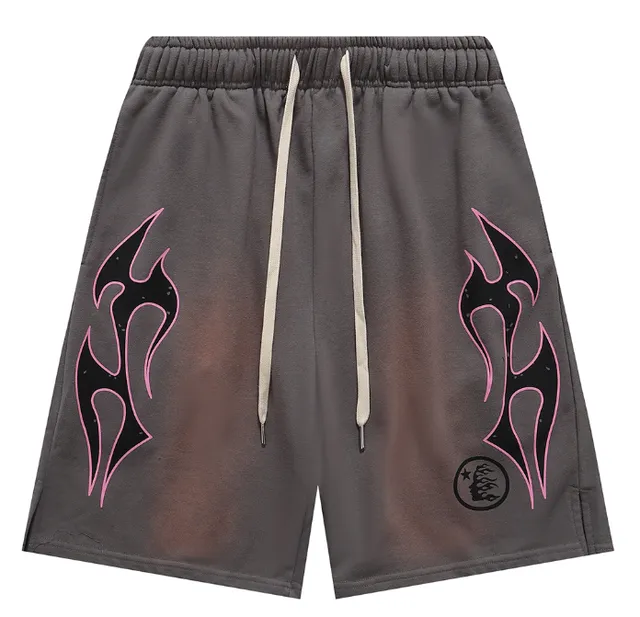 Hellstar Flame Print Shorts Gradient Flame