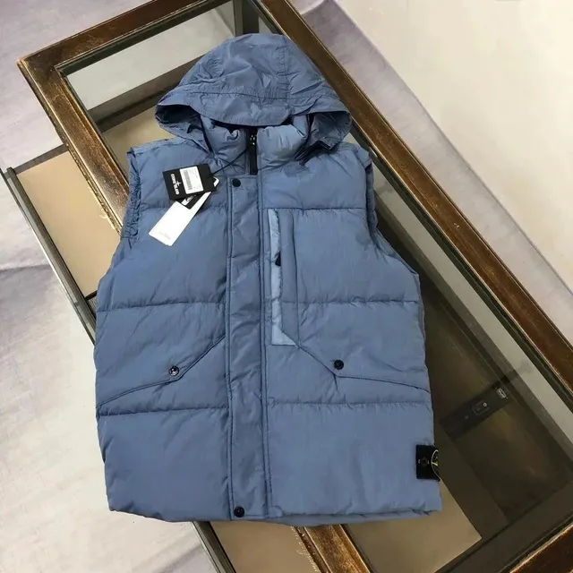 Stone Island Hooded Vest Navy Blue