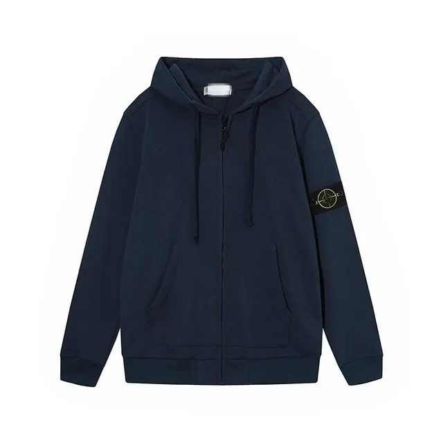 Stone Island Zip-Up Hoodie Compass Patch