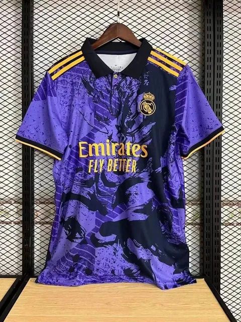 Adidas Real Madrid Home Jersey Purple Graphic Print