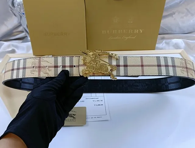 Burberry Equestrian Knight Belt Classic Check