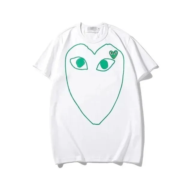 Comme des Garçons Heart Eyes T-Shirt White with Green Heart Logo