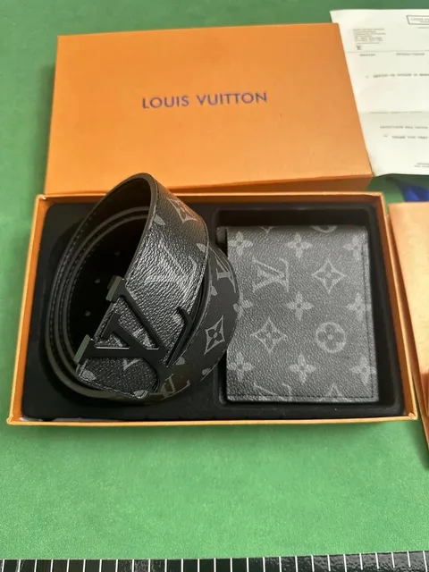 Louis Vuitton LV Monogram Belt and Wallet Set Monogram Eclipse