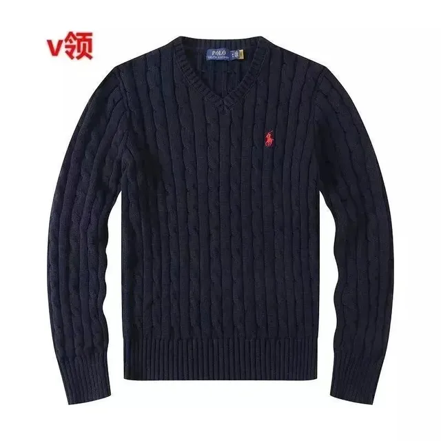 Polo Ralph Lauren Cable Knit V-Neck Sweater Classic Cable