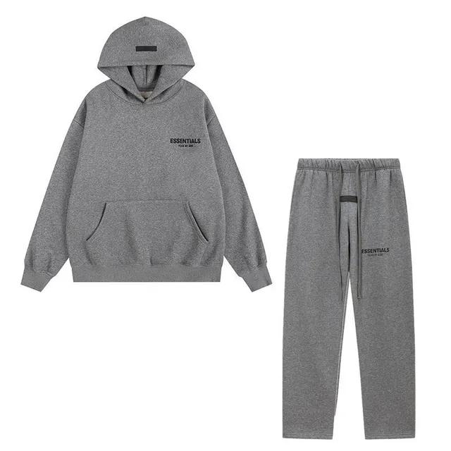 Dark gray straight leg pants set
