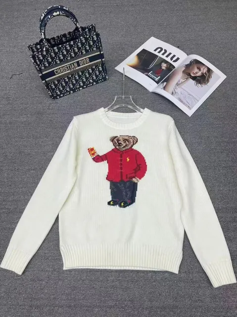 Polo Ralph Lauren Polo Bear Sweater Embroidered Bear in Red Jacket