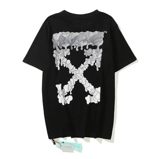 Off-White Arrow Graphic Tee Dripping Arrow Print