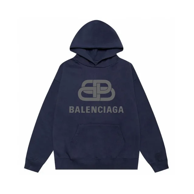 Balenciaga Logo Hoodie Grey Logo