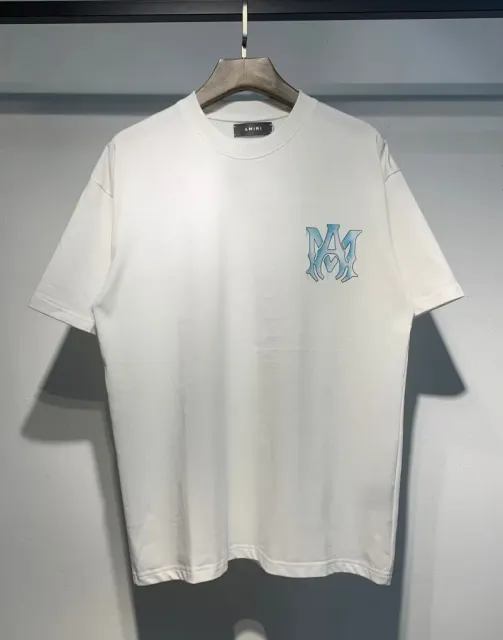 Amiri Logo Tee Ice Blue Logo
