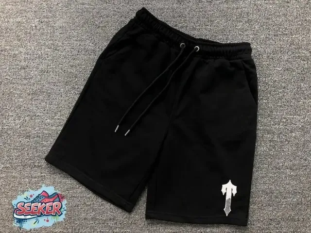 Travis Scott Logo Shorts Black with White Arrow Logo