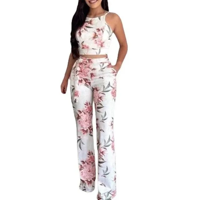 Floral Two-Piece Set Pink Floral Print