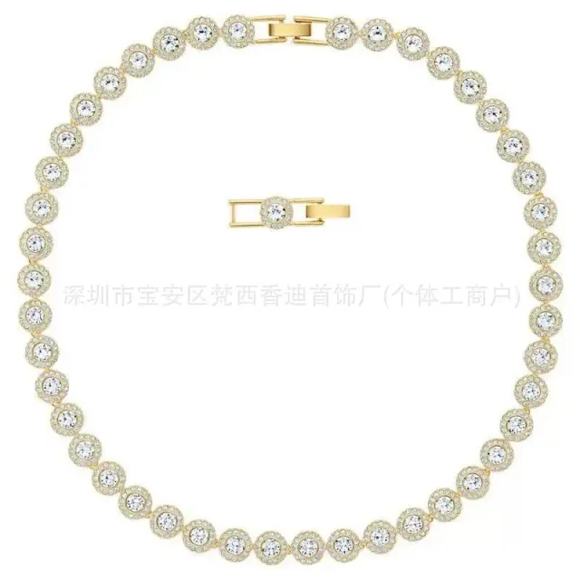 白水晶罗马黄金项链