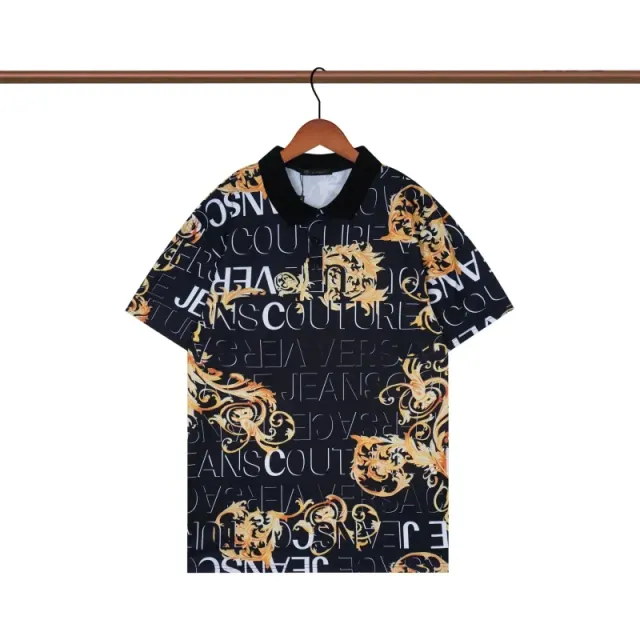 Versace Polo Shirt Baroque Print