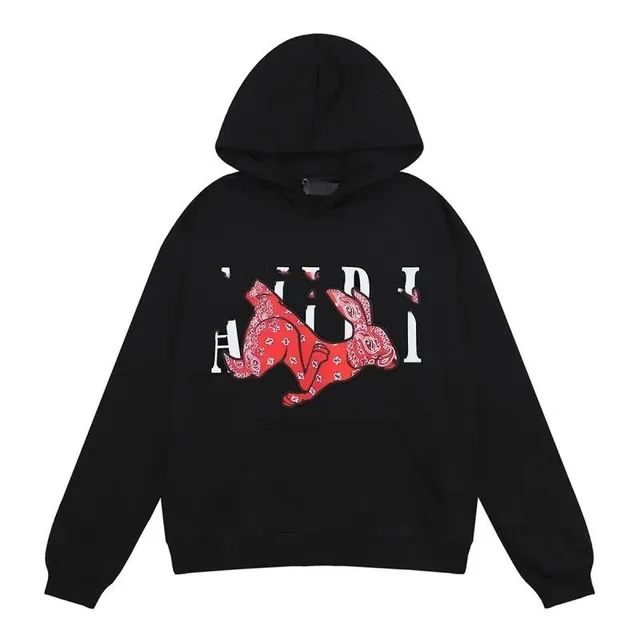 Amiri Hoodie Bandana Rabbit Graphic