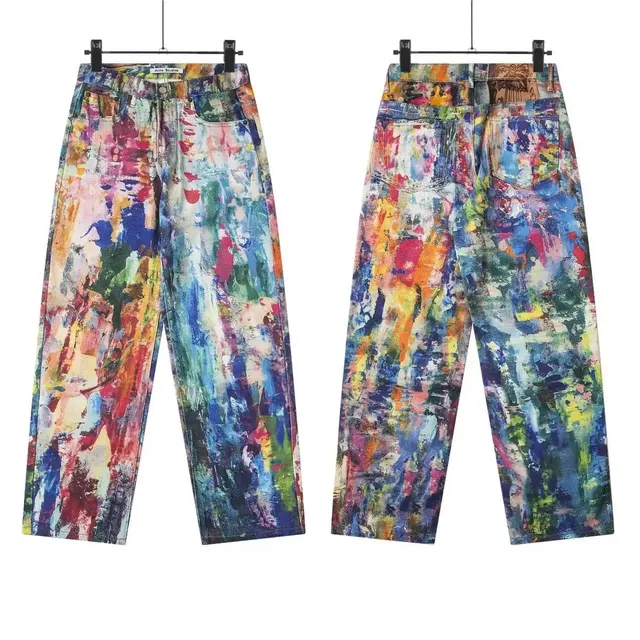 Acne Studios Paint Splatter Jeans Abstract Print