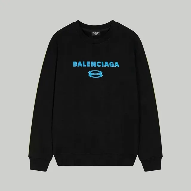 Balenciaga Crewneck Sweatshirt Blue Logo