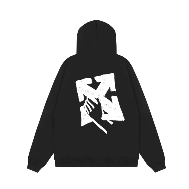 Off-White Zip-Up Hoodie Arrow Print