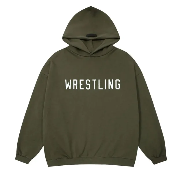Fear of God Hooded Sweatshirt Wrestling Print