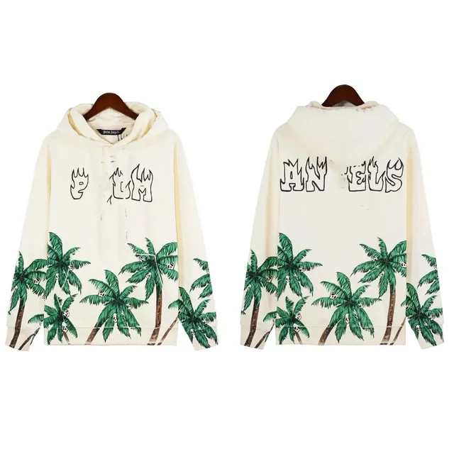 Palm Angels Hoodie Palm Tree Print