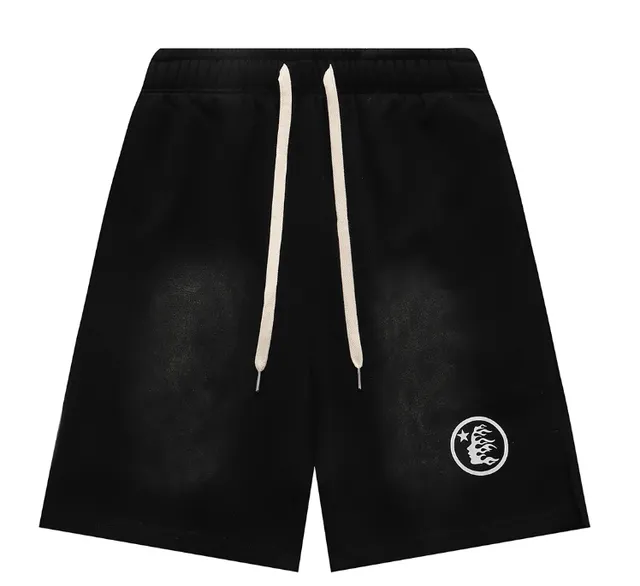 Hellstar Logo Shorts Flame Star Embroidery