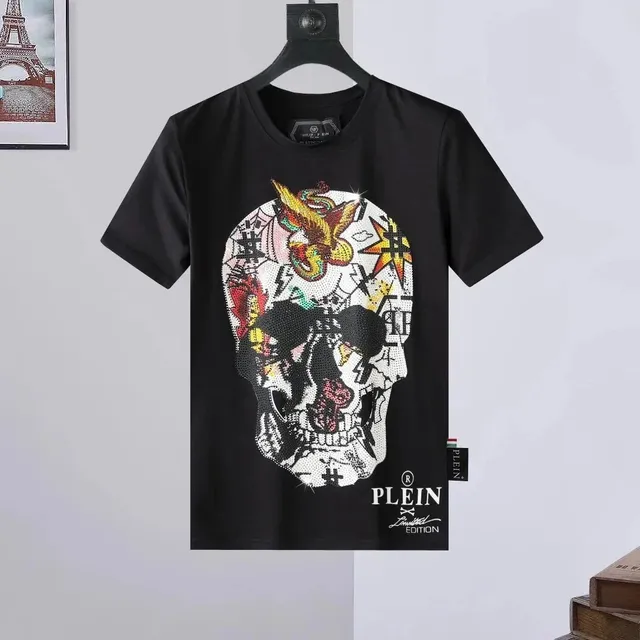 Philipp Plein Skull Graphic Tee Crystal-Embellished Limited Edition