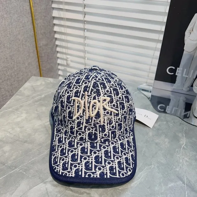 Dior Baseball Cap Oblique Logo Print